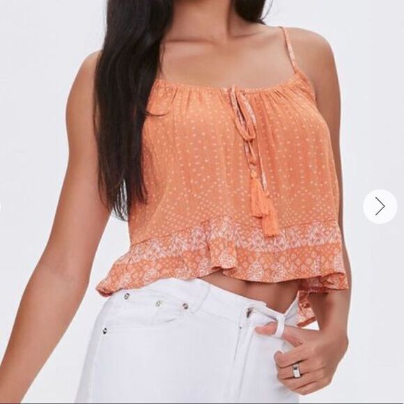Forever 21 Tassel Geo Print Top Large - Picture 10 of 11